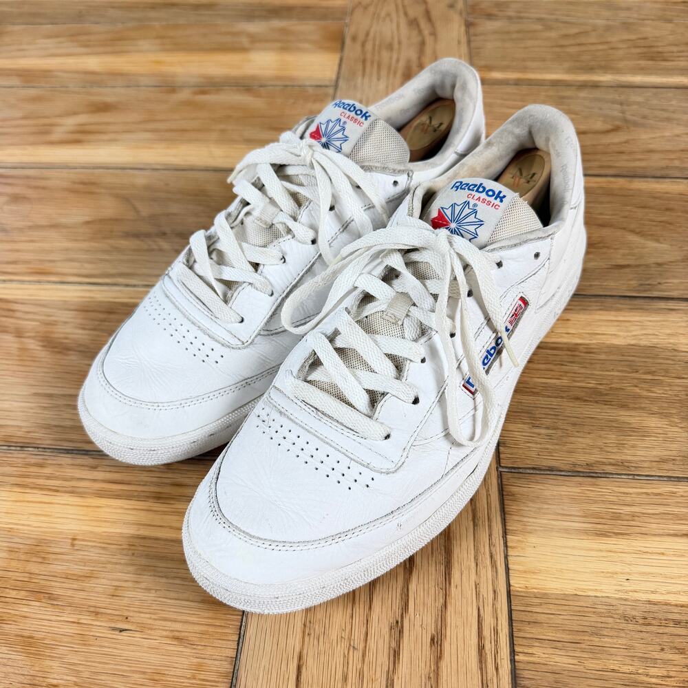 Reebok Classic Leather Men’s Size 12 White Low Top Sneakers Retro Casual Shoes